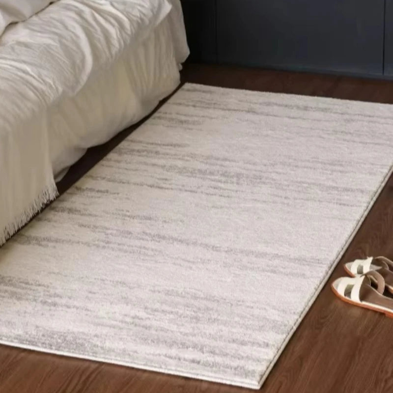 Minimalism Carpets for Living Room Cream Style Bedroom Decor Carpet Plush Stripe Bedside Rug Fluffy Soft Home Thicken Floor Mat