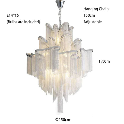 Luxury Tassels Led Pendant Lights New Gold Lustres Hanging Lamps For Ceiling Modern Decoration Home Decor For Bedroom Chandelier