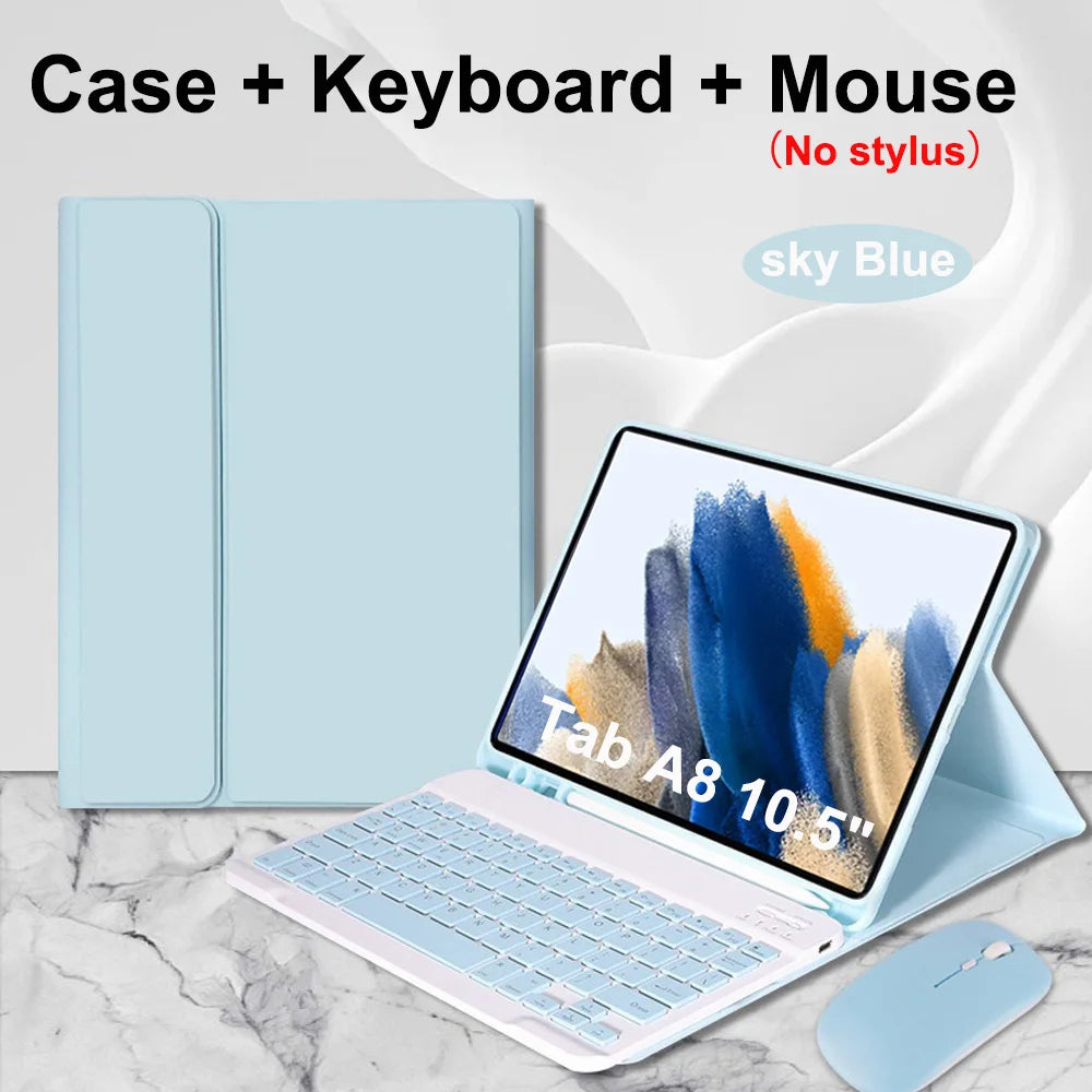 Case for Samsung Galaxy Tab A8 10.5 Inch,Wireless Bluetooth keyboard cover for Tab A8 10.5 Inch,Samsung Smart Stand Cover