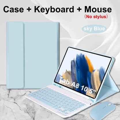 Case for Samsung Galaxy Tab A8 10.5 Inch,Wireless Bluetooth keyboard cover for Tab A8 10.5 Inch,Samsung Smart Stand Cover