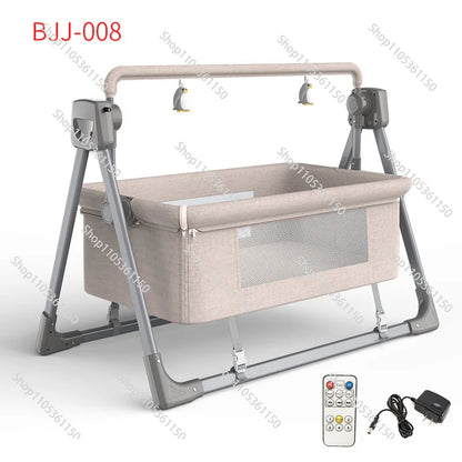 Custom Multi-function Electric Baby Rocking Cradle Bed Easy Foldable Baby Bassinet with Music Mosquito Net Electronic Baby Swing