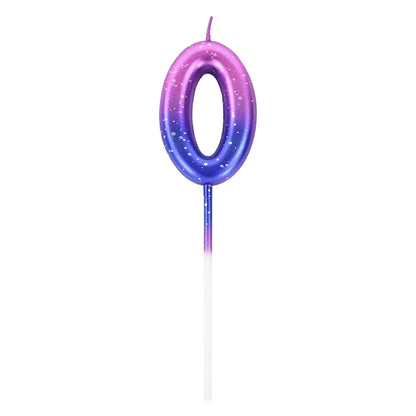 Gradient Cake Candles 0-9 Number Cake Topper Ins Birthday Cakes Toppers Birthdays Party Cupcake Decoration DIY Baking Supplies