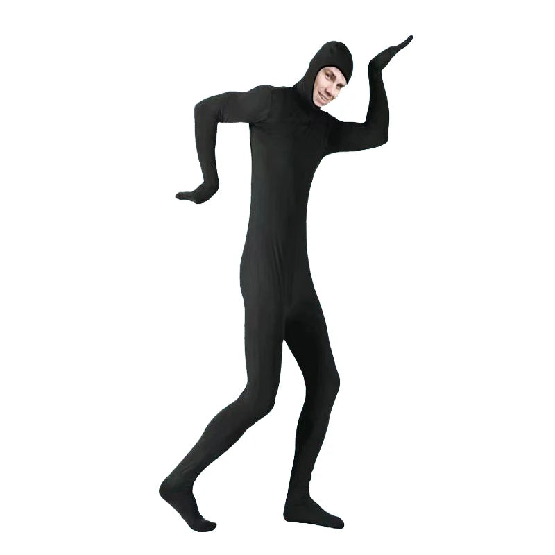 24 Zentai Invisible Jumpsuit Cosplay Costume Bodysuits Halloween Carnival Skin Tight Suit Spandex Stretch Disappearing Jumpsuit