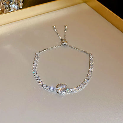 Luxury Color Cubic Zirconia Gold Color Tennis Bracelets For Women Girls 2022 New Trend Chain Bracelets Jewelry Party Gifts