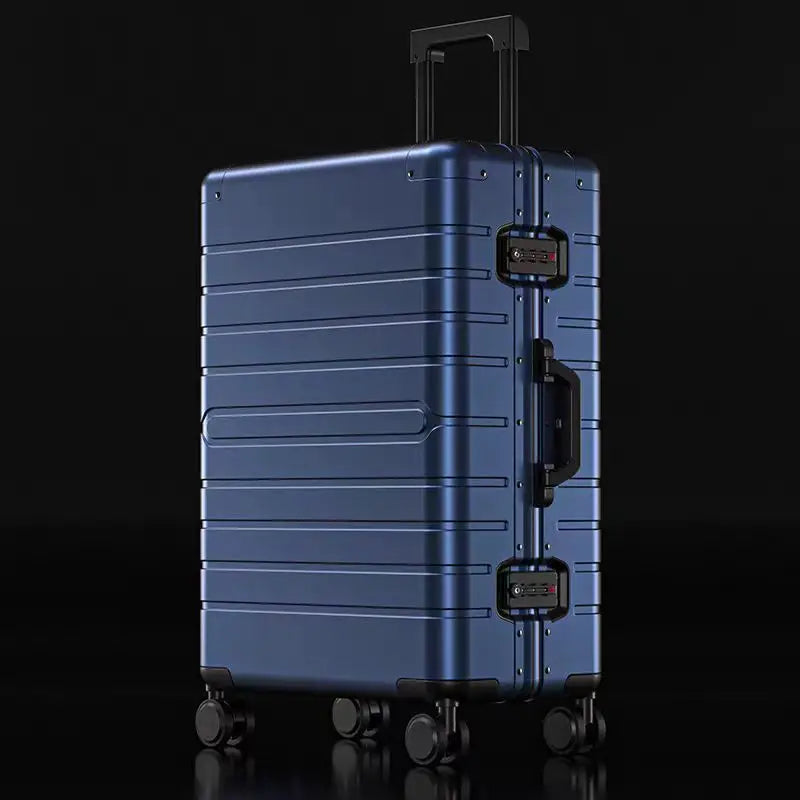 KLQDZMS 20 Inch Portable All Aluminum Magnesium Alloy Cabin Luggage Bag Female 24 Inch Password Travel Suitcase Student Fashion