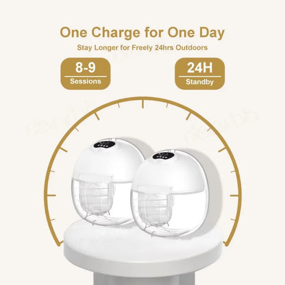 A New Double Breast Pumps 4 Modes 12 Level Portable Hands-Free Silicone Breast Pump S39 Wearables Electric Breast Pumps