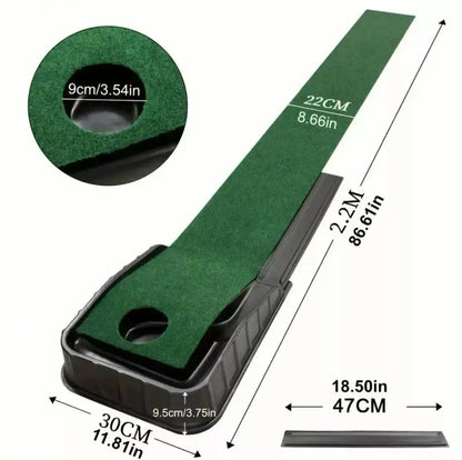 Putting Mat:Perfect Your Golf Skills with Realistic Home Practice - Improve Your Putting Stroke, Lower Your Scores, and Enjoy