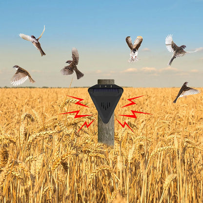 Waterproof Solar bird repeller timed sound and light alarm during the day Protecting crops orchard fish field to repel pigeons
