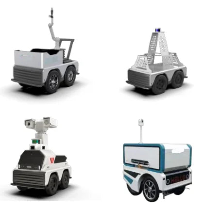 200kg Big Payload 4WD All Terrain Delivery Robot Platform Smart Unmanned Inspection Robotic Chassis