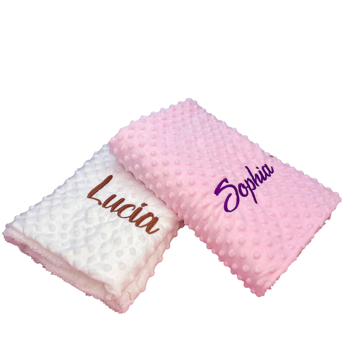 Custom Embroidered Name Minky Baby Blanket & Bunny Comforter Set Personalized Newborn Security Blanket Baby Shower Gift