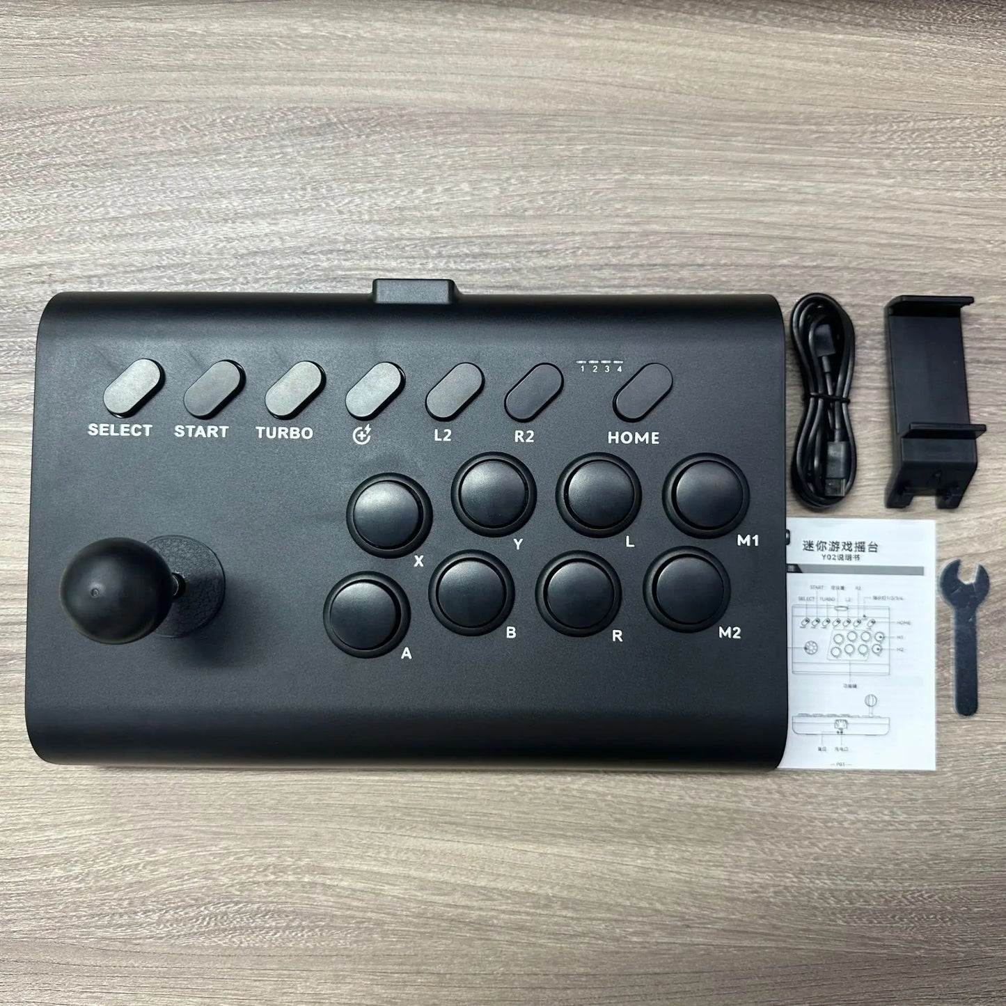Arcade Fight Stick for P4/Switch/PC – Multi-Platform BT Joystick Controller with Turbo, Compatible with Android/iOS/Steam TV Box