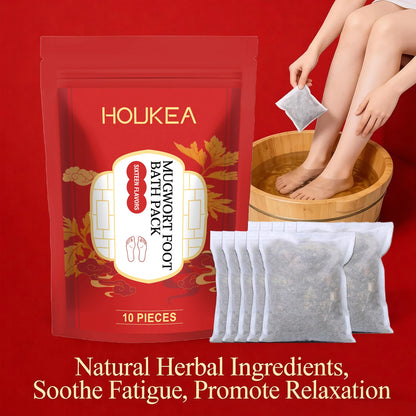 Mugwort Foot Bath Pack Foot Comfort Improve Sleep Quality Daily Gentle Cleaning Moisturize Herbal Ingredients Care Foot Bath Bag