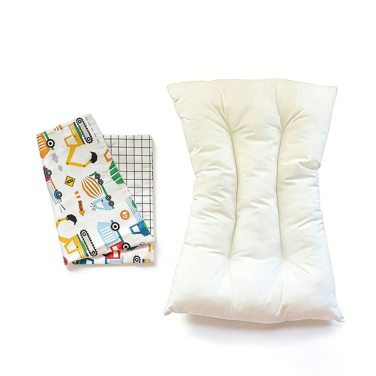 Kids Pillow with Pillowcase Set For Toddler Infant Soft Children Sleeping Pillow Core Cover for Baby Nursery Crib Travel 30x50cm