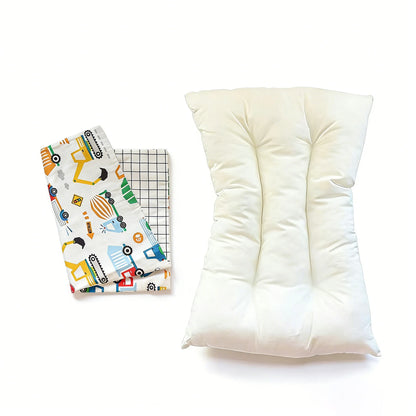 Kids Pillow with Pillowcase Set For Toddler Infant Soft Children Sleeping Pillow Core Cover for Baby Nursery Crib Travel 30x50cm