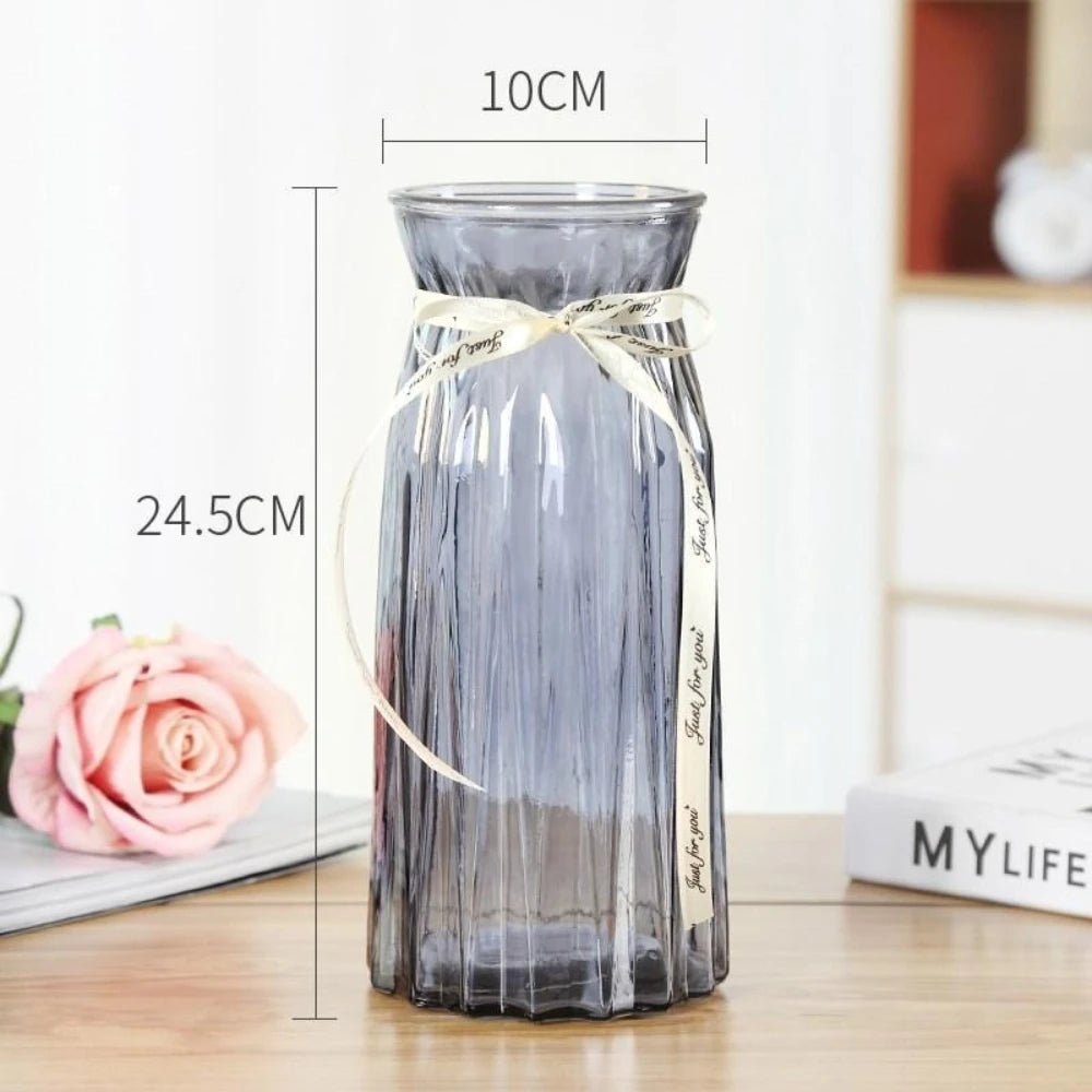 European Style Glass Vase Geometric Glass Vases Hydroponic Plant Bottle Flower Arrangement Pot Home Office Desktop Decor