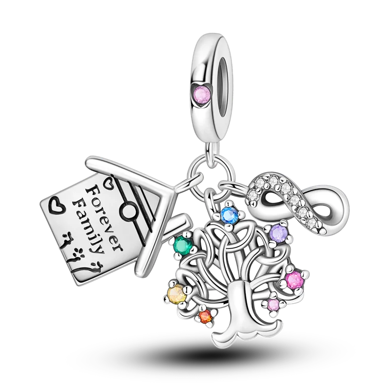 2026 Hot Sale Charms Bead 925 Sterling Silver Pink Butterfly Luminous Firefly Dangle Fit Bangle Bracelet Necklace DIY Jewelry
