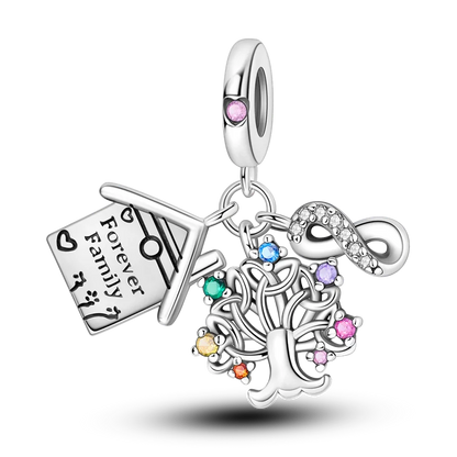 Charms Bead 925 Sterling Silver Pink Butterfly Luminous Firefly Dangle