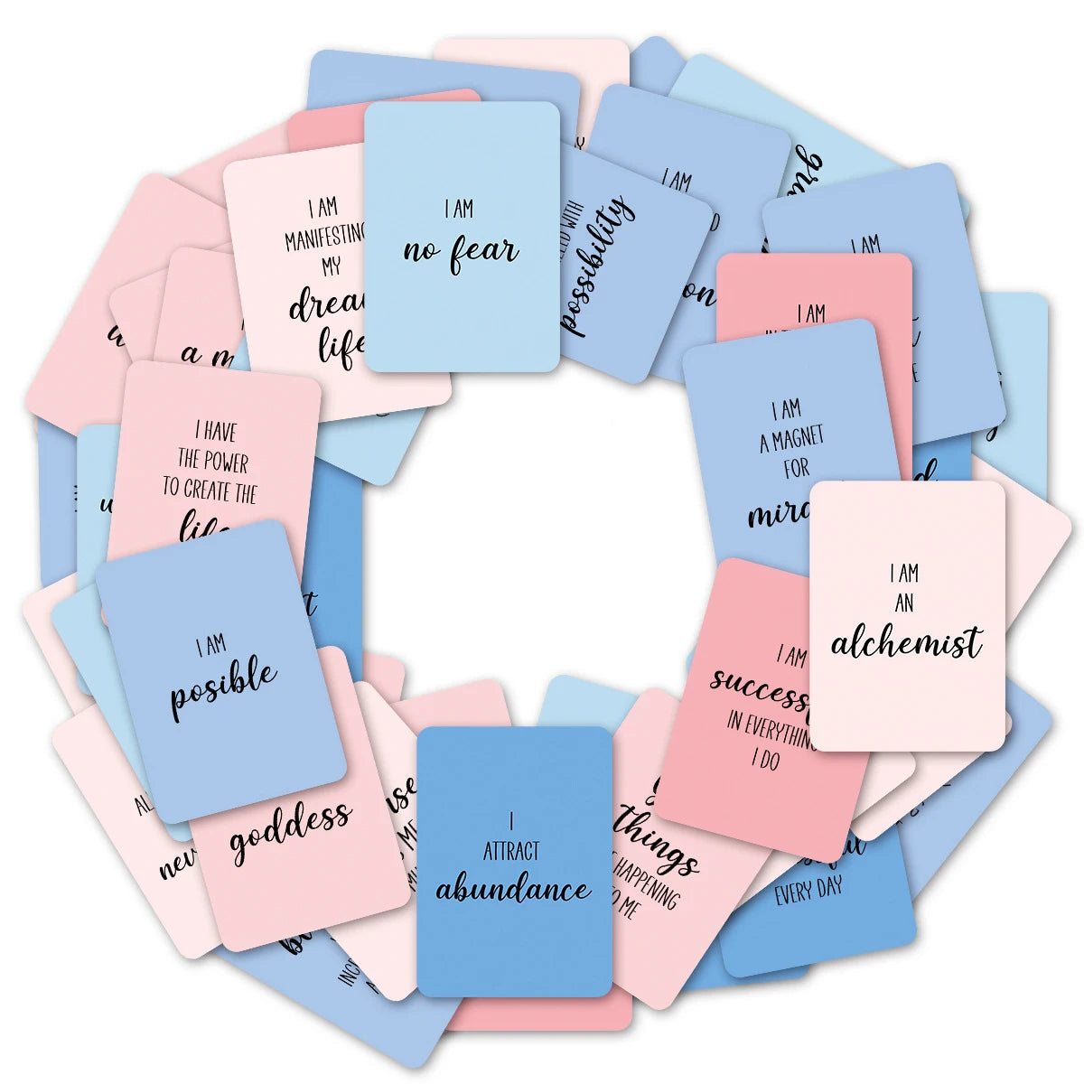 50pcs Women Affirmation Cards, Daily Positive Quotes, Self-Encouragement Motivational Cards for Mental Wellness, Gifts Idea