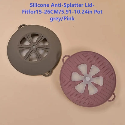 Boiling Protection Cover - High Temperature Resistant Silicone, Microwave Splash Cover, Vent Design, Detachable, Easy to Clean