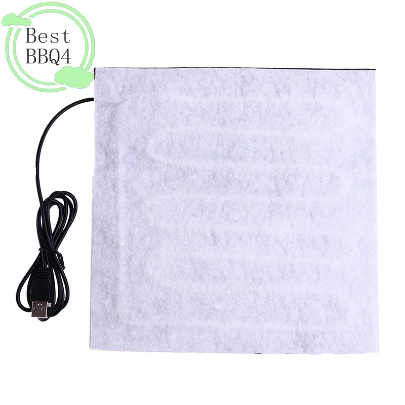 (BBQ4)USB 22x22cm 5V Pet Warmer Heating Pad Electric Heater Pad Winter Warm Carpet Carbon Fiber Heating Pad Hand Warmer