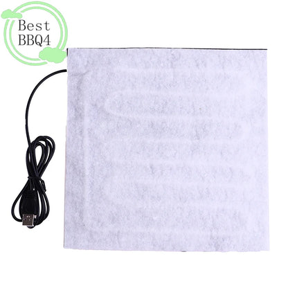 (BBQ4)USB 22x22cm 5V Pet Warmer Heating Pad Electric Heater Pad Winter Warm Carpet Carbon Fiber Heating Pad Hand Warmer