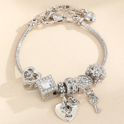 Bohemian Pink Cherry Blossom Love Bracelet Pendant Bead Design Summer Beach Music Festival Leisure Party