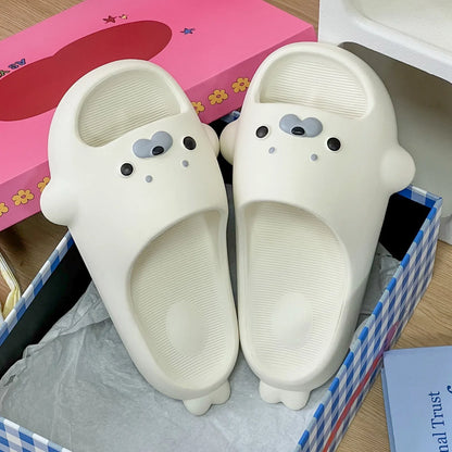 Cloud Seal Slipper Women Bear Cute Sandals Summer Flip Flops Beach Slides House Casual Room Home Shoes Kawai Flat Female Eva Men