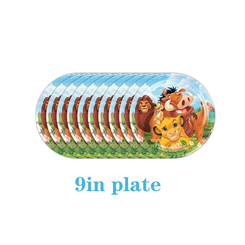 Lions Thme Boy Birthday Party Decorative Supplies Paper Cup Plates Napkin Caketopper Balloon For  Baby Shower Parties Decoration