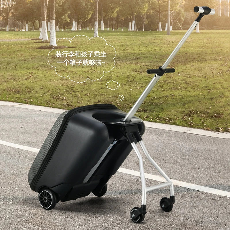 Baby Suitcases Children Can Ride Travel Luggage Lazy People Walking Baby Carry-Ons Trolley Suitcase Light Interesting 20 inch