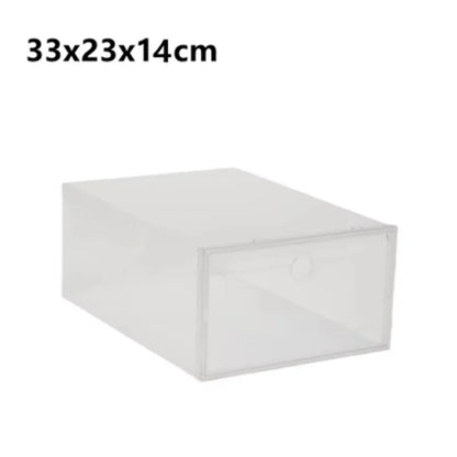 1/6PCS 33x23x14cm Plastic Shoes Case Drawer Case Thickened Transparent Shoebox Shoe Organizer Plastic Shoe Boxes Stackable Box