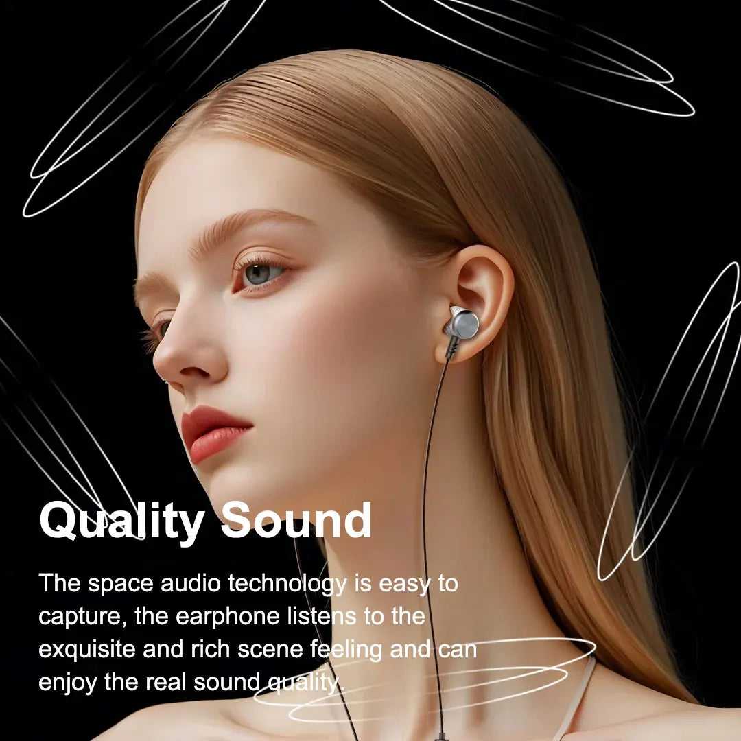 EARDECO Bass Wired Earphone Gaming Earbuds 3.5mm/typec Wired Headphones Stereo Noise Reduction Headphone Auriculares with mic