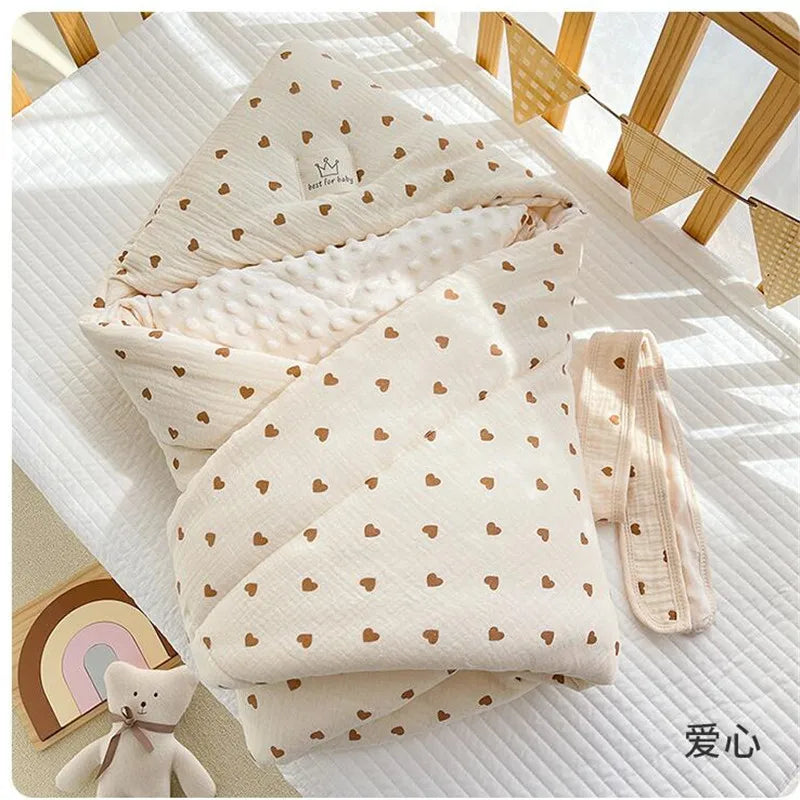 Newborn Baby Blanket Envelope Baby Receiving Blankets Boy Girl Cotton Soft Infant Swaddle Wrap Blankets For Stroller Crib Stuff