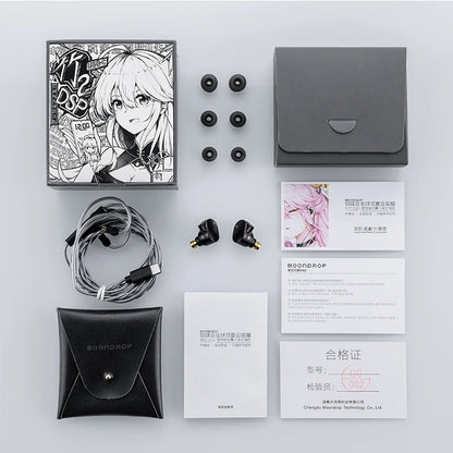 MOONDROP CHU II DSP Headphones High Performance Dynamic Driver USB-C In-ear Monitors TYPE-C With microphone earphone