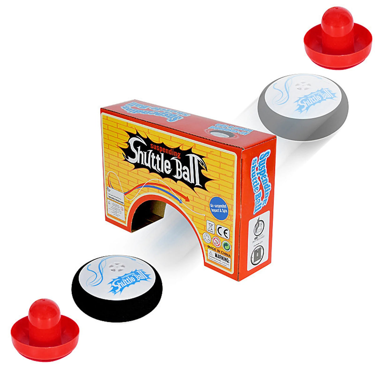 Air Hockey Hover Puck with 2 Pusher Paddles Air Hockey Board Game Tabletop Hockey Hover Puck for Sports Game Party Decor Gift