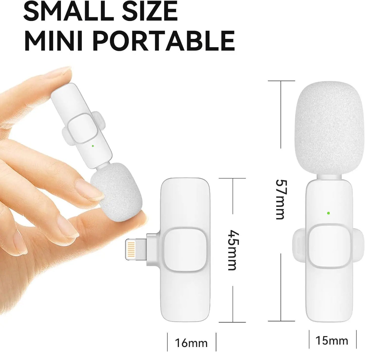 Lenovo 2026 Wireless Lavalier Microphone AI Noise Cancelling For iPhone Android Live Stream Gaming Vlog Plug & Play Receiver