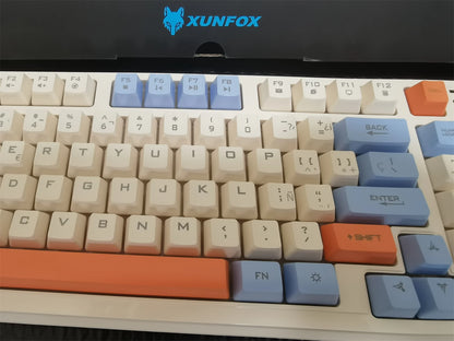 Wireless Keyboard 80 Key 80% Layout Spanish Russian Arabic Korean Keyboard Mouse Set Bluetooth 2.4G 2000mAh Type C K92 Backlight