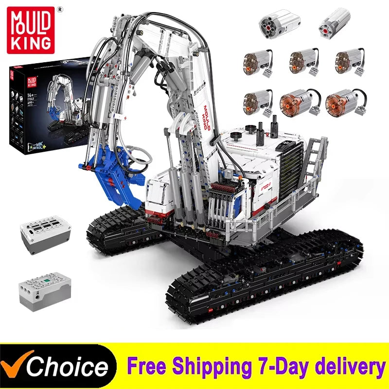 4195Pcs Technology Remote Controlled Demolition Machine Building Blocks High-Tech Hydraulic Excavator Bricks Toy Kids Gifts