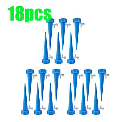 6-24pcs Auto Adjustable Drip Spike Water Bottle Irrigation System Self Dripper Automatic Device Indoor Plant Flower Greenhouse