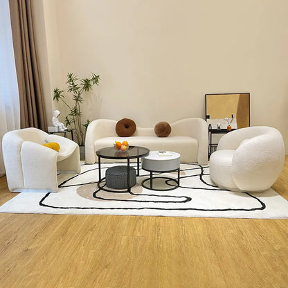Nordic Cream Style Sofa Modern Designer Clothing Store Beauty Salon Arc Sofa Lounge Reception Office Furniture Transat FYSS