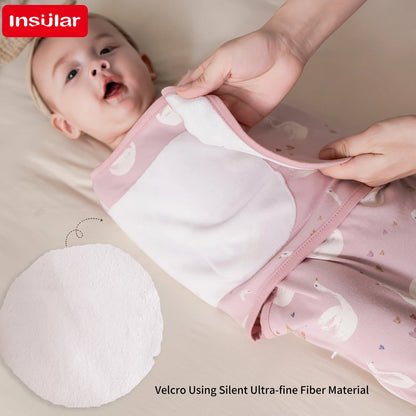 INSULAR Baby Cotton Swaddling Cloth With Caps Envelope Type Newborn Cartoon Envelope Anti-Startle Adjustable Bedding Item