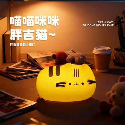Cartoon Pusheen Night Light Cute Pusheen Light Glow in the Dark Party Glow Light Kawaii Reading Light Home Party Supplies