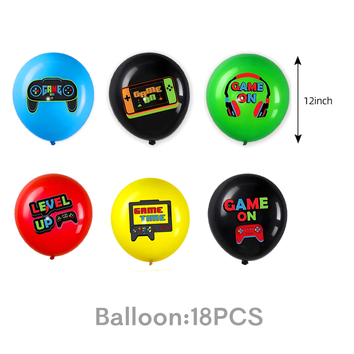 Gamepad Boy Birthday Party Decorations Paper Cup Plate Napkin Tablecloth Banner Caketopper Balloons For Baby Shower Supplies