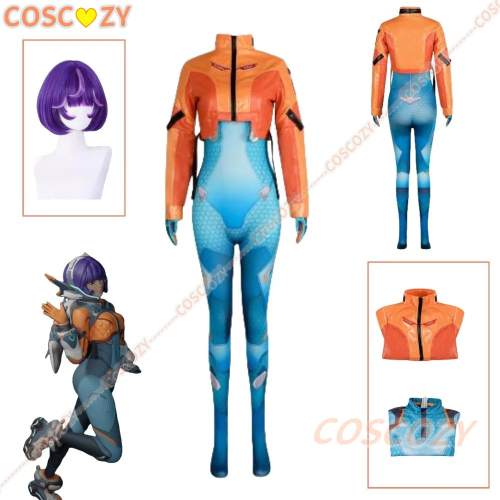Game OW 2 Overwatch Juno Bodysuit Cosplay Costumes Wig Suit Full set Clothes Halloween Woman Girls Carnival Convention Outfit