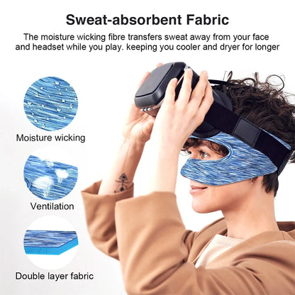 For Oculus Quest 2 Accessories VR Eye Mask Cover Breathable Sweat Band Pad Virtual Reality Headsets for Meta Quest 2/3/3S/Pro