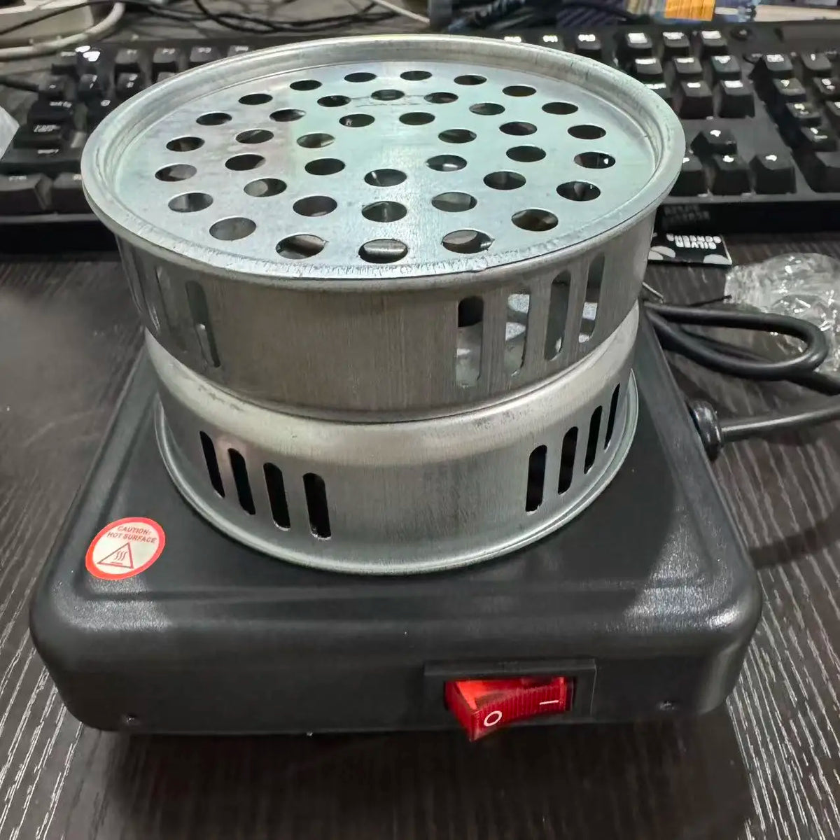 Electric Hookah Charcoal Burner Stove 500W/1000W Shisha Nargile Coal Starter Heater with Handle for BBQ&Smoking