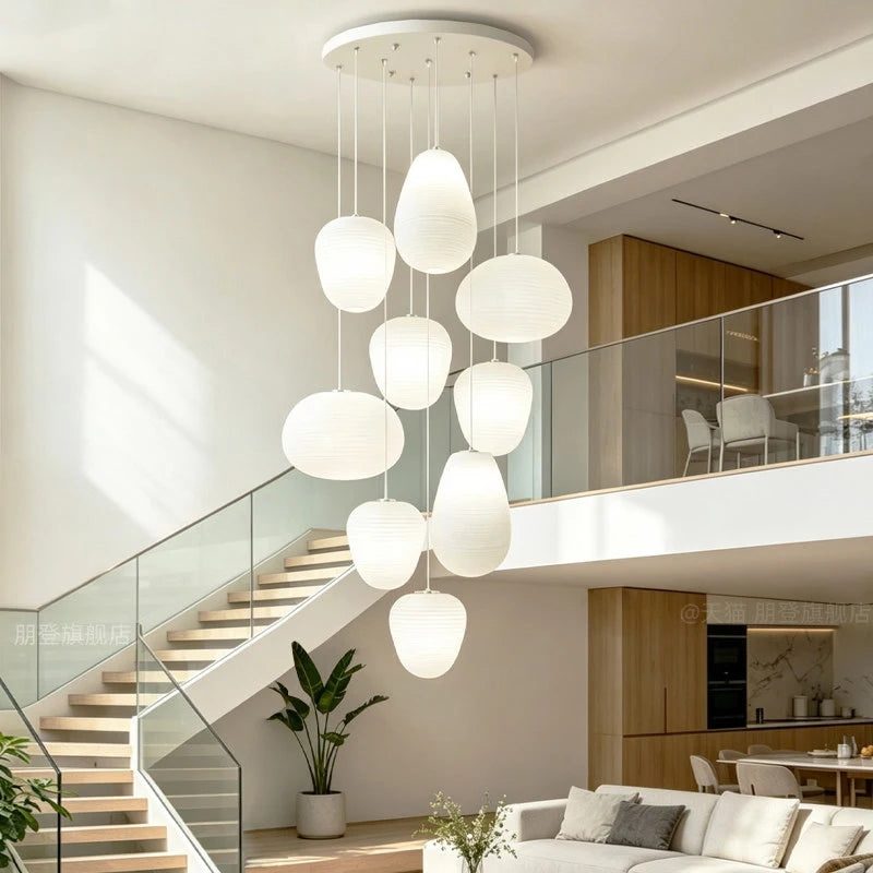Nordic Home Decoration Stair Chandelier LED Pendant Lights Modern Ceiling Light Indoor Lighting Fixtures For Living Room Bedroom