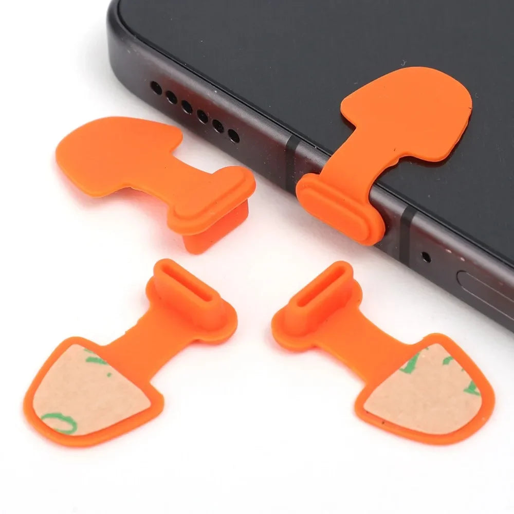 2-12PCS Anti-Lost Dust Plugs Type C Charging Port Cover for IPhone 17 16 15 Xiaomi 17 Samsung S26 TYPE-C Stopper Cap Dustplugs