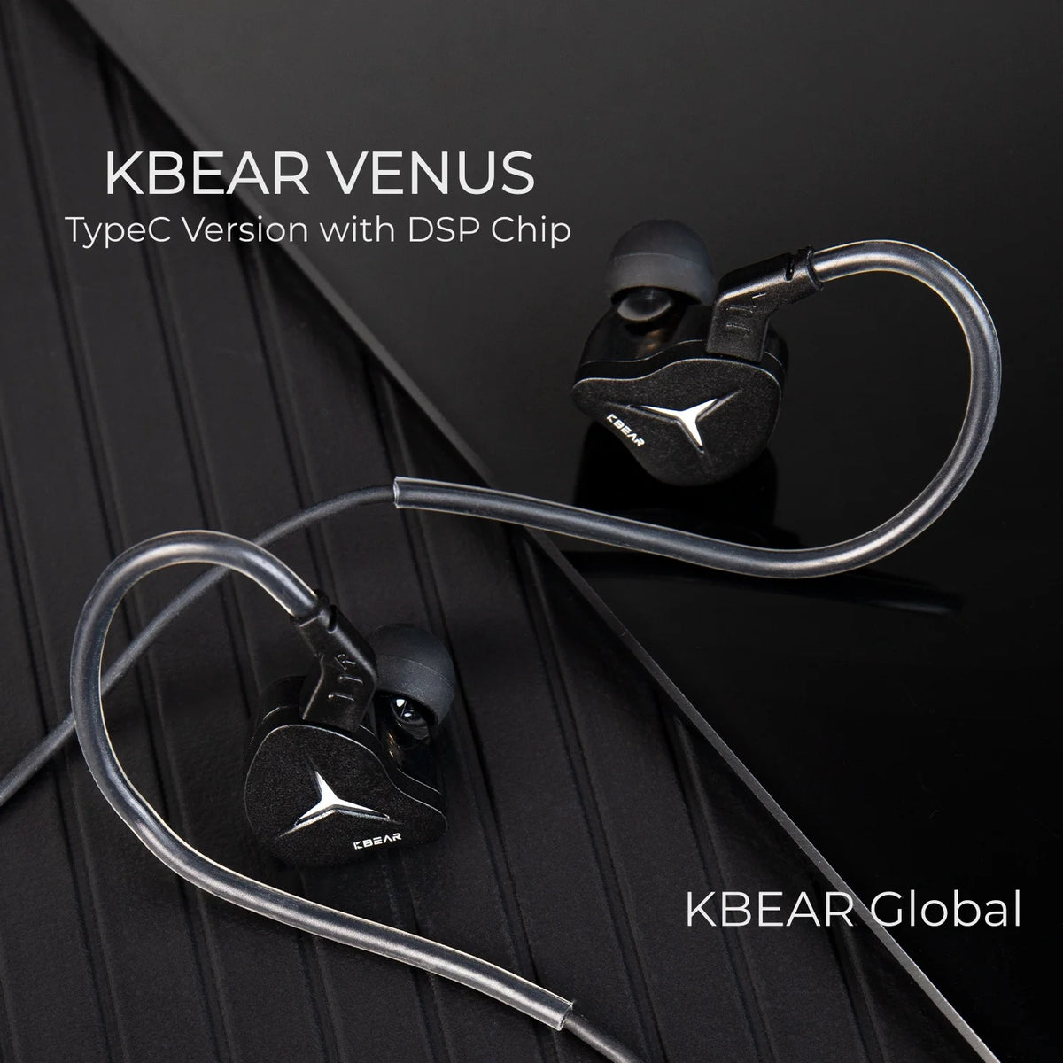 KBEAR Venus IEM USB-C Wired Earbuds,HiFi earphone withmic for iPhone15/16/17 Samsung