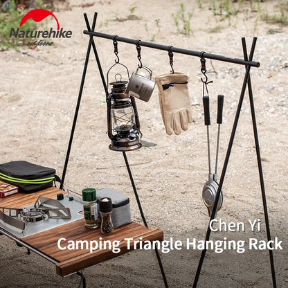 Naturehike-Aluminum Alloy Hanging Rack, Outdoor Camping Tableware, Triangle Shelf Hanger, Outdoor Camping
