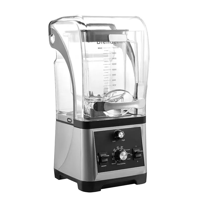 Milk Tea Shop Equipment Commercial Sand Ice Machine Sound Insulation with Hood Noise Reduction Automatic Ice Crusher